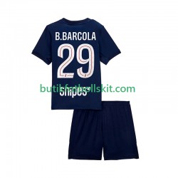 Paris Saint-Germain Bradley Barcola 29 Barn Hemma Matchtröja 2025/26 Kortärmad