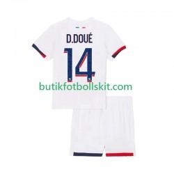 Paris Saint-Germain Desire Doue 14 Barn Borta Matchtröja 2025/26 Kortärmad