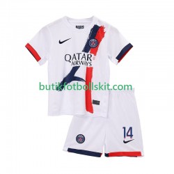 Paris Saint-Germain Desire Doue 14 Barn Borta Matchtröja 2025/26 Kortärmad