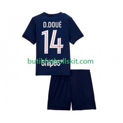 Paris Saint-Germain Desire Doue 14 Barn Hemma Matchtröja 2025/26 Kortärmad