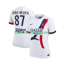 Paris Saint-Germain Joao Neves 87 Män Borta Matchtröja 2025/26 Kortärmad