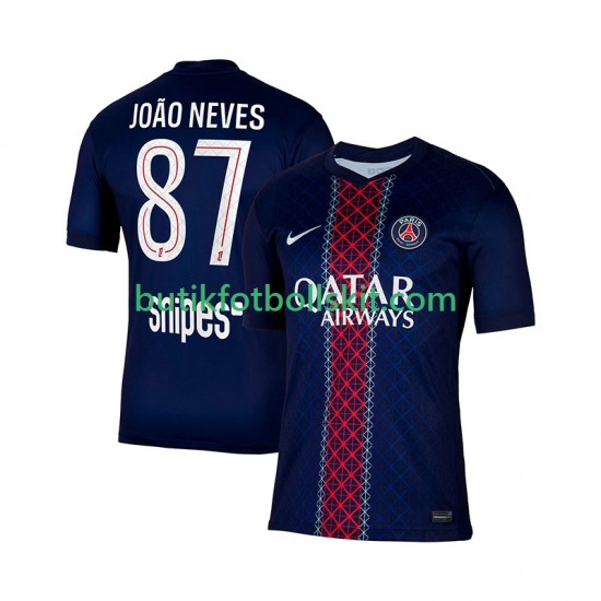 Paris Saint-Germain Joao Neves 87 Män Hemma Matchtröja 2025/26 Kortärmad