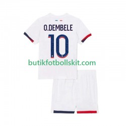 Paris Saint-Germain Ousmane Dembele 10 Barn Borta Matchtröja 2025/26 Kortärmad