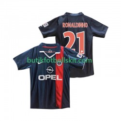 Paris Saint-Germain RONALDINHO 21 2001 Retro Män Hemma Matchtröja 2002 Kortärmad