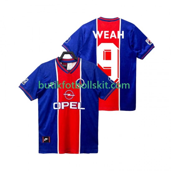 Paris Saint-Germain WEAH 9 1995 1996 Retro Män Hemma Matchtröja Kortärmad