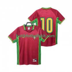 Portugal 10 Retro Män Hemma Matchtröja 1998 Kortärmad