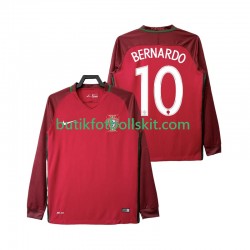 Portugal BERNARDO 10 2016 Retro Män Hemma Matchtröja Långärmad
