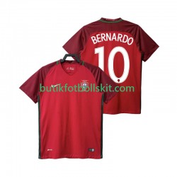Portugal BERNARDO 10 2016 Retro Män Hemma Matchtröja Kortärmad