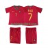 Portugal FIGO 7 Retro Barn Hemma Matchtröja 2006 Kortärmad