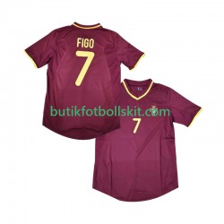 Portugal Figo 7 2000 Retro Män Hemma Matchtröja Kortärmad