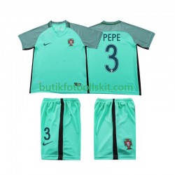Portugal PEPE 3 2016 Retro Barn Borta Matchtröja Kortärmad