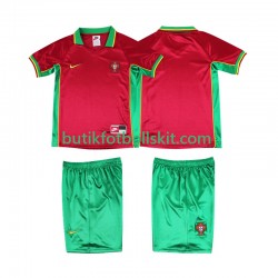 Portugal Retro Barn Hemma Matchtröja 1998 Kortärmad