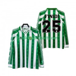 Real Betis FINIDI 25 1996 1997 Retro Män Hemma Matchtröja Långärmad