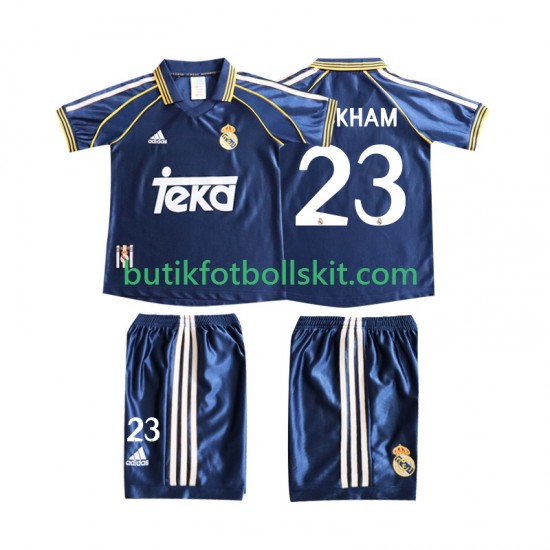 Real Madrid BECERHAM 23 Retro Barn Tredje Matchtröja 1999 1998 Kortärmad