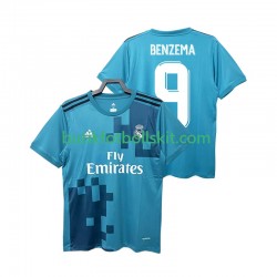 Real Madrid BENZEMA 9 2017 2018 Retro Män Tredje Matchtröja Kortärmad