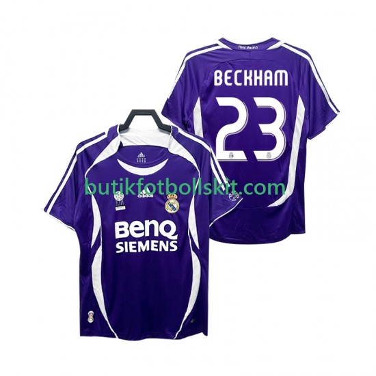 Real Madrid Beckham 23 2007 Retro Män Borta Matchtröja 2006 Kortärmad