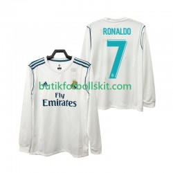 Real Madrid CRISTIANO RONALDO 7 2017 2018 Retro Män Hemma Matchtröja Långärmad