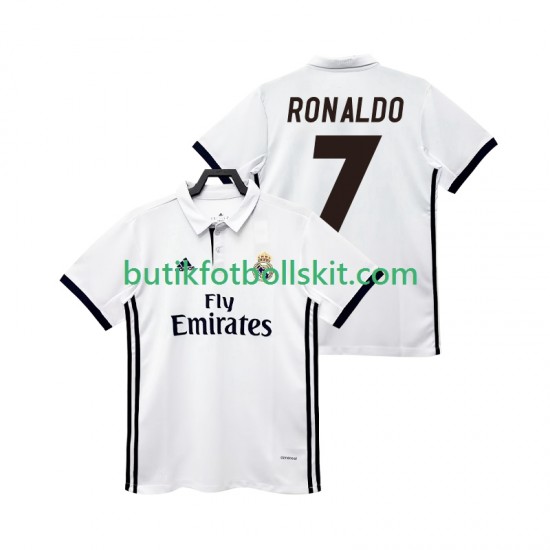 Real Madrid CRISTIANO RONALDO 7 2017 2018 Retro Män Hemma Matchtröja Kortärmad