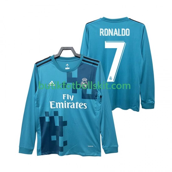 Real Madrid CRISTIANO RONALDO 7 2017 2018 Retro Män Tredje Matchtröja Långärmad