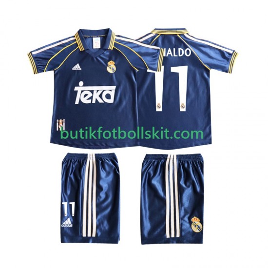Real Madrid Cristiano Ronaldo 11 Retro Barn Tredje Matchtröja 1999 1998 Kortärmad