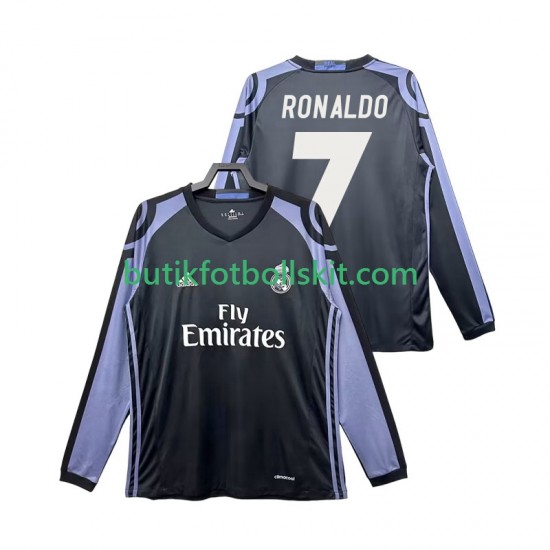 Real Madrid Cristiano Ronaldo 7 2016 2017 Retro Män Tredje Matchtröja Långärmad