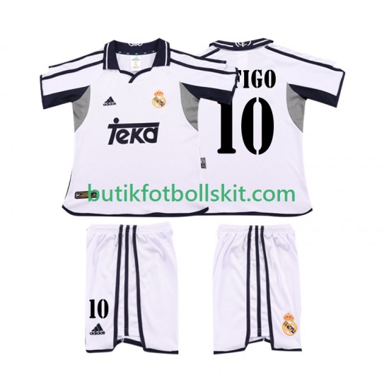 Real Madrid FIGO 10 2001 Retro Barn Hemma Matchtröja 2002 Kortärmad