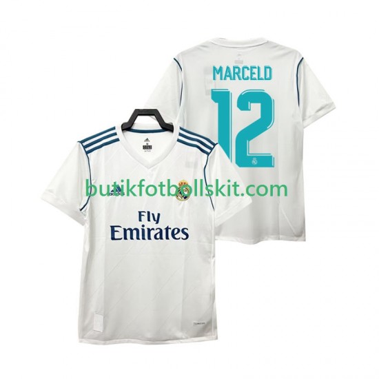 Real Madrid MARCELD 12 2017 2018 Retro Män Hemma Matchtröja Kortärmad