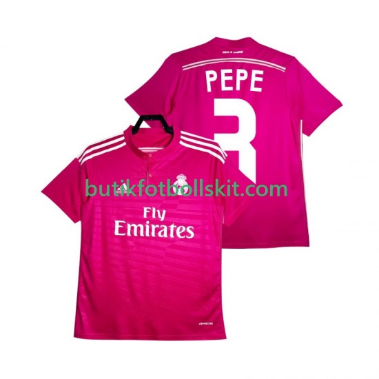 Real Madrid PEPE 3 2014 2015 Retro Män Borta Matchtröja Kortärmad