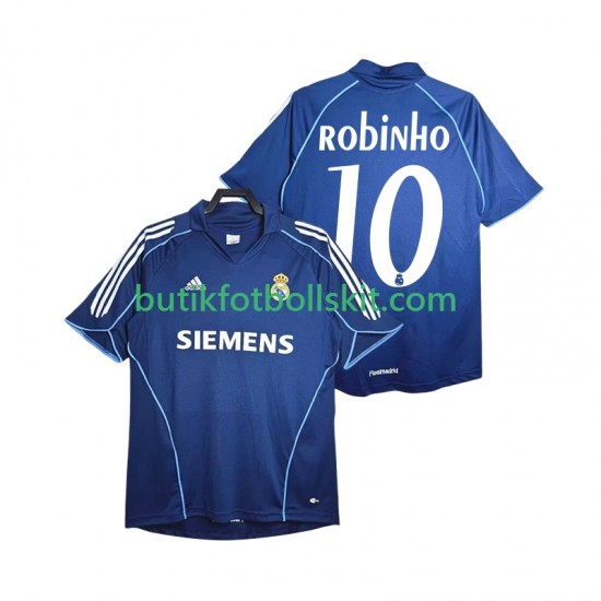 Real Madrid ROBINHO 10 2005 Retro Män Borta Matchtröja 2006 Kortärmad