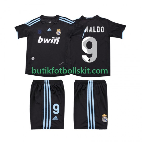 Real Madrid RONALDO 9 2009 Retro Barn Borta Matchtröja 2010 Kortärmad