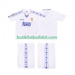 Real Madrid 1996-1997 Retro Barn Hemma Matchtröja Kortärmad