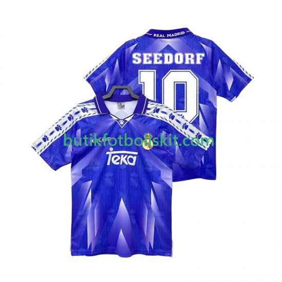 Real Madrid SEEDORF 10 1996 1997 Retro Män Borta Matchtröja Kortärmad