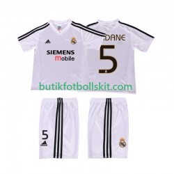 Real Madrid ZIDANE 5 5 Retro Barn Hemma Matchtröja 2004 2002 Kortärmad