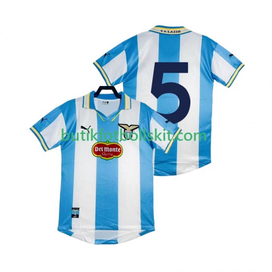 SS Lazio 5 2000 Retro Män Hemma Matchtröja 1999 Kortärmad