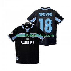 SS Lazio NEDVED 18 Retro Män Borta Matchtröja 1999 1998 Kortärmad