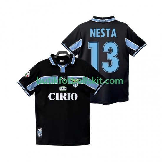 SS Lazio NESTA 13 Retro Män Borta Matchtröja 1999 1998 Kortärmad