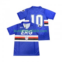 Sampdoria 10 1990 1991 Retro Män Hemma Matchtröja Kortärmad