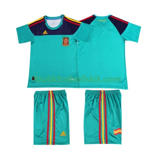 Spanien Målvakt Retro Barn Hemma Matchtröja 2010 Kortärmad