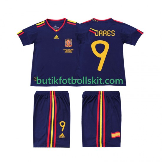 Spanien TORRES 9 Retro Barn Borta Matchtröja 2010 Kortärmad
