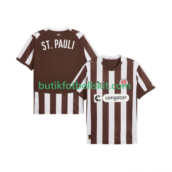 St. Pauli Män Hemma Matchtröja 2025/26 Kortärmad