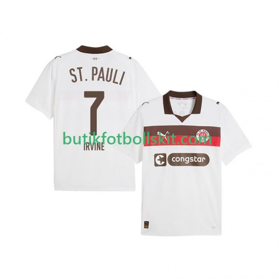 St. Pauli Jackson Irvine 7 Män Borta Matchtröja 2025/26 Kortärmad