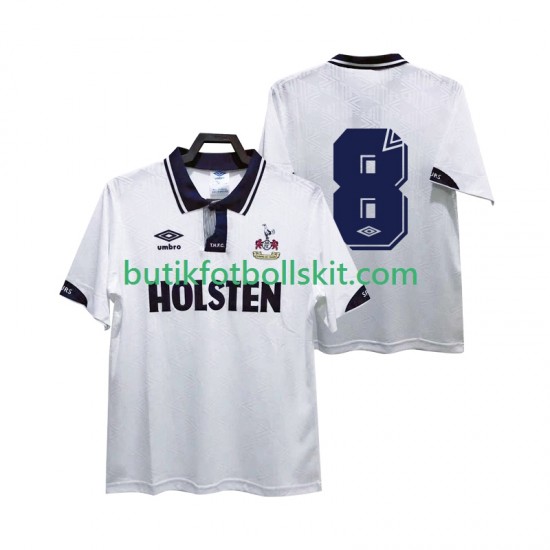 Tottenham Hotspur 8 1991 1993 Retro Män Hemma Matchtröja Kortärmad