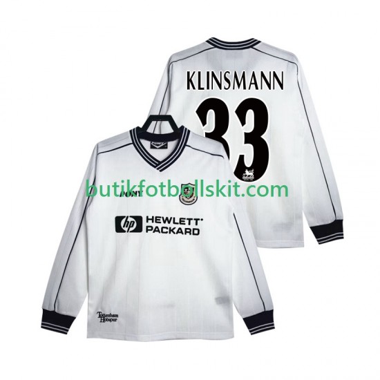 Tottenham Hotspur KLINSMANN 33 1997 Retro Män Hemma Matchtröja 1999 Långärmad