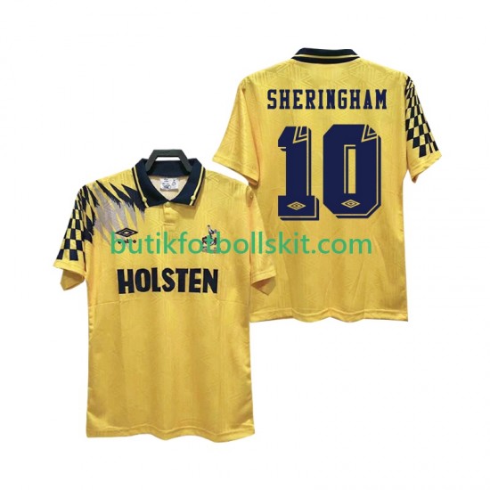 Tottenham Hotspur SHERINGHAM 10 1992 1994 Retro Män Borta Matchtröja Kortärmad