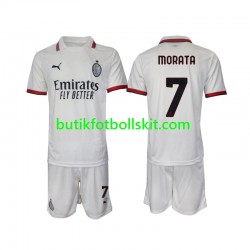 AC Milan Morata 7 Barn Borta Matchtröja 2024/25 Kortärmad