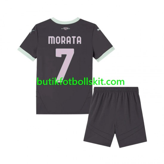 AC Milan Morata 7 Barn Tredje Matchtröja 2024/25 Kortärmad