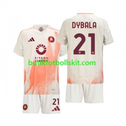 AS Roma Paulo Dybala 21 Barn Borta Matchtröja 2024/25 Kortärmad