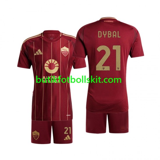 AS Roma Paulo Dybala 21 Barn Hemma Matchtröja 2024/25 Kortärmad