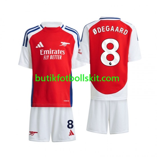 Arsenal Odegaard 8 Barn Hemma Matchtröja 2024/25 Kortärmad
