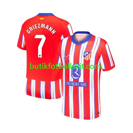 Atlético Madrid Antoine Griezmann 7 Män Hemma Matchtröja 2024/25 Kortärmad